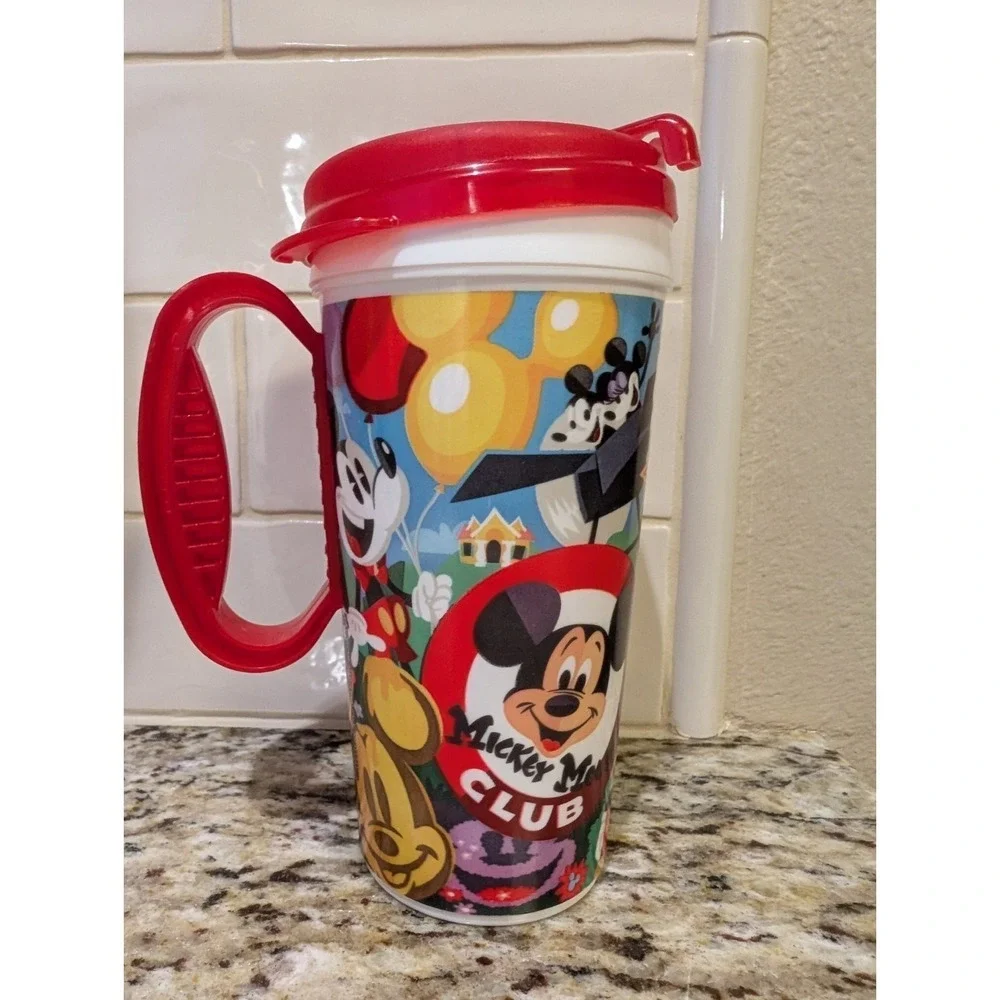 Disney Parks Mickey Mouse Club Whirley Drink Works Red 16oz Tumbler with Handle
